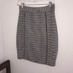 Black and white formal pencil skirt